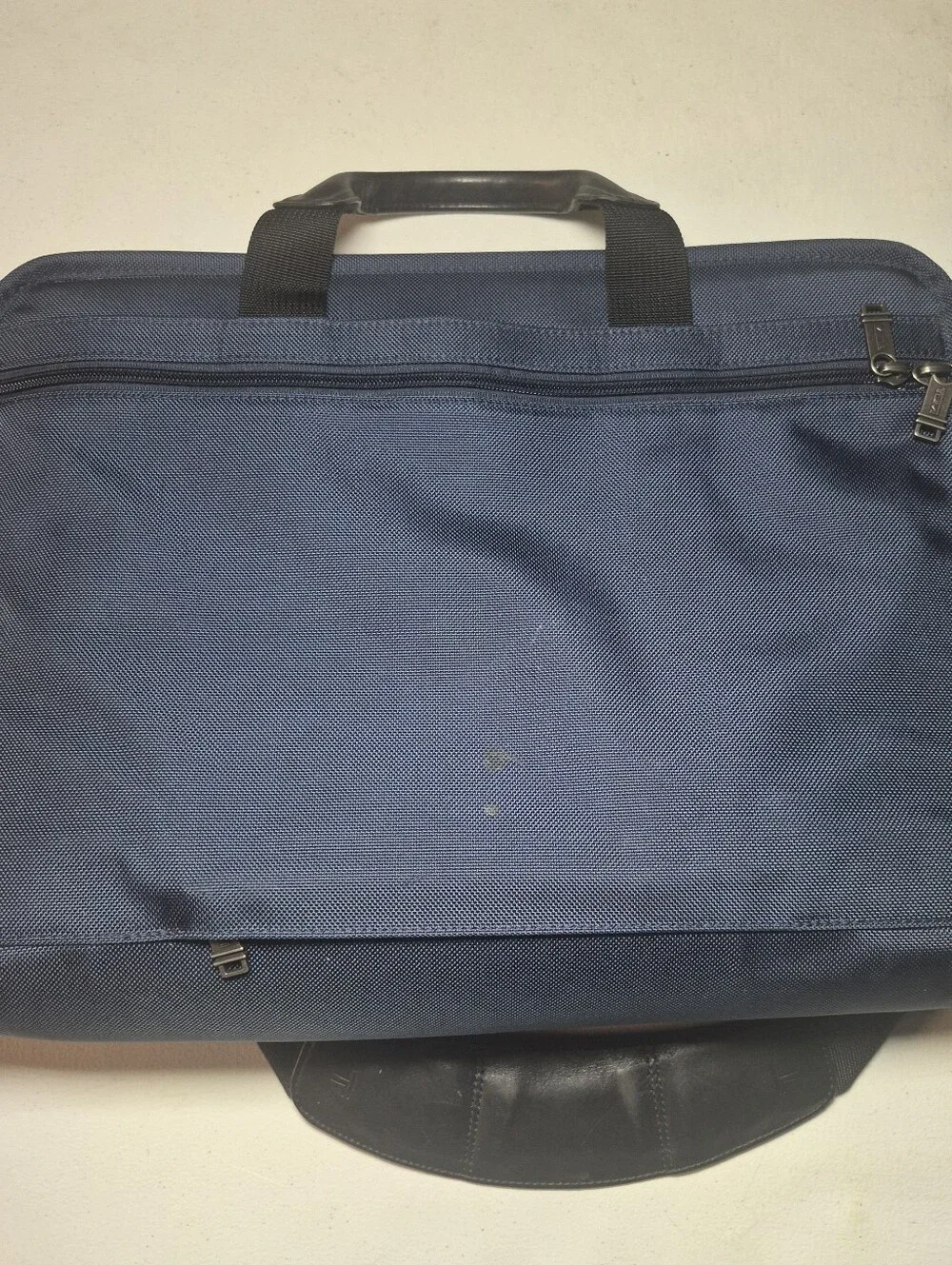 Tumi Navy Blue Expandable Organizer Laptop Briefcase Ballistic Nylon 26114NVOP